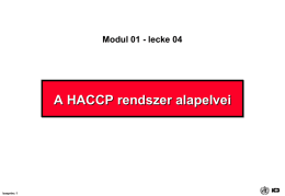 Basic principles of the HACCP system