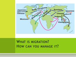 What is migration? Why do people migrate?