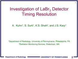 Investigation of LaBr3 Detector Timing Resolution