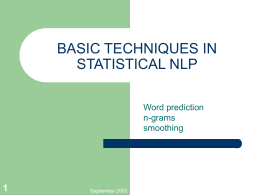 Basic statistics and n-grams