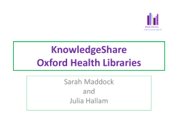 Knowledgeshare-OH libraries