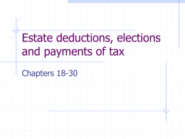 ACCT 5315 - Estate and Gift Taxation