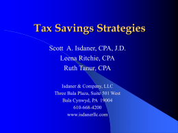 Income Tax Planning Under JGTRRA of 2003