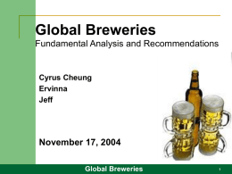 Global breweries - Beedie School of Business