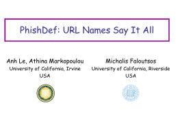 PhishDef: URL Names Say It All