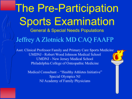 The Pre-Participation Sports Examination
