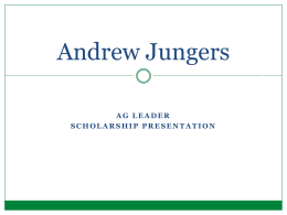 Andrew Jungers - Iowa State University