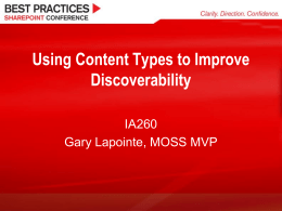 Using Content Types to Improve Discoverability