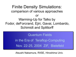 Finite Density Simulations: comparison of various