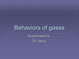 Behaviors of gases
