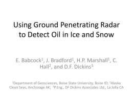Using Ground Penetrating Radar to Detect Oil in Ice and Snow