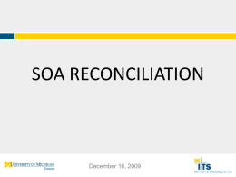 SOA Reconciliation Guidance