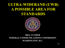 FIXED WIRELESS ACCESS -- DEVELOPMENTS IN THE USA