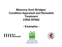 Masonry Arch Bridges: Condition Appraisal and Remedial