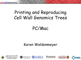 Printing Trees - Cell Wall Genomics
