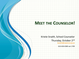 Meet the Counselor! - Norristown Area School District