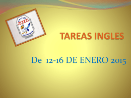 TAREAS INGLES - Colegio Zazu