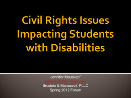 Civil Rights Issues Impacting Students with Disabilities