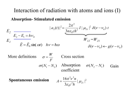Interaction of radiation with atoms and ions