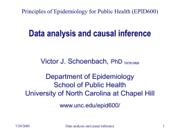 Data analysis and causal inference