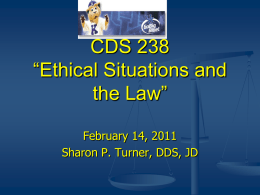 CD 838 “Justice and the Profession”