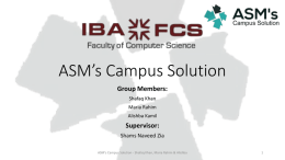 ASM’s Campus Solution