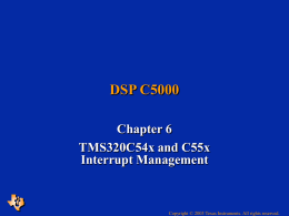 TMS320C55x DSP Design Workshop