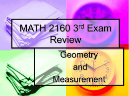 MATH 2160 1st Exam Review - Valdosta State University