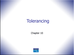 Tolerancing