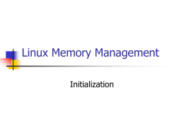 Linux Memory Memagement