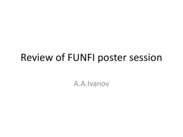 Review of FUNFI poster session
