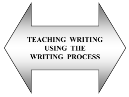 TEACHING WRITING USING THE WRITING PROCESS