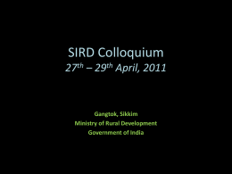 Sikkim Workshop 27-29 April,2011(By