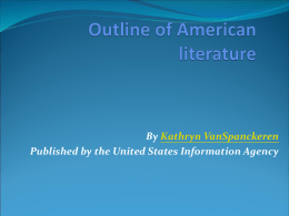 Outline of American literature