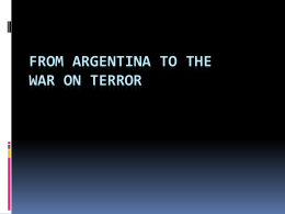 From argentina to the war on terror