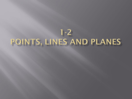 1-2 Points, Lines and Planes