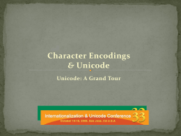 Character Encodings and Unicode - Inter
