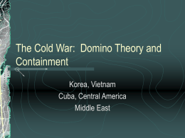 The Cold War: Domino Theory