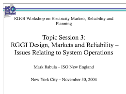 NARUC Electricity Committee Standard Market Design