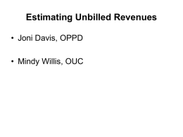 OPPD Unbilled Energy and Revenue Estimation