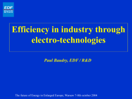 Perspectives of energy substitutions in industrial processes