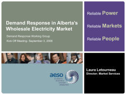 PowerPoint template draft - Alberta Electric System Operator