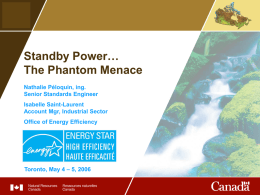 Standby Power... Beware the Phantom Menace