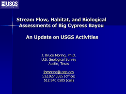 An Update on USGS Activities