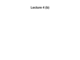 Lecture 4 (b) - Southern Methodist University
