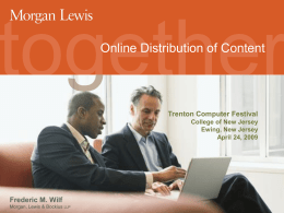 Online Distribution of Content - Association for Computing