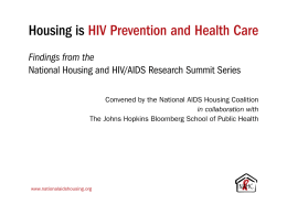 PowerPoint Presentation - Housing as an HIV Prevention and