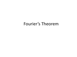 Fourier’s Theorem