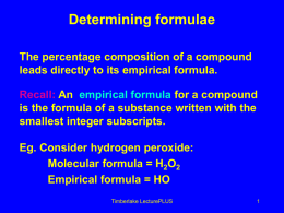 Types of Formulas