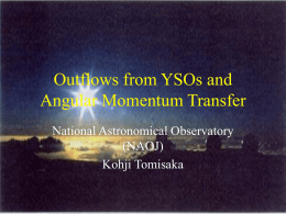 Outflows from YSOs and the angular momentum of new